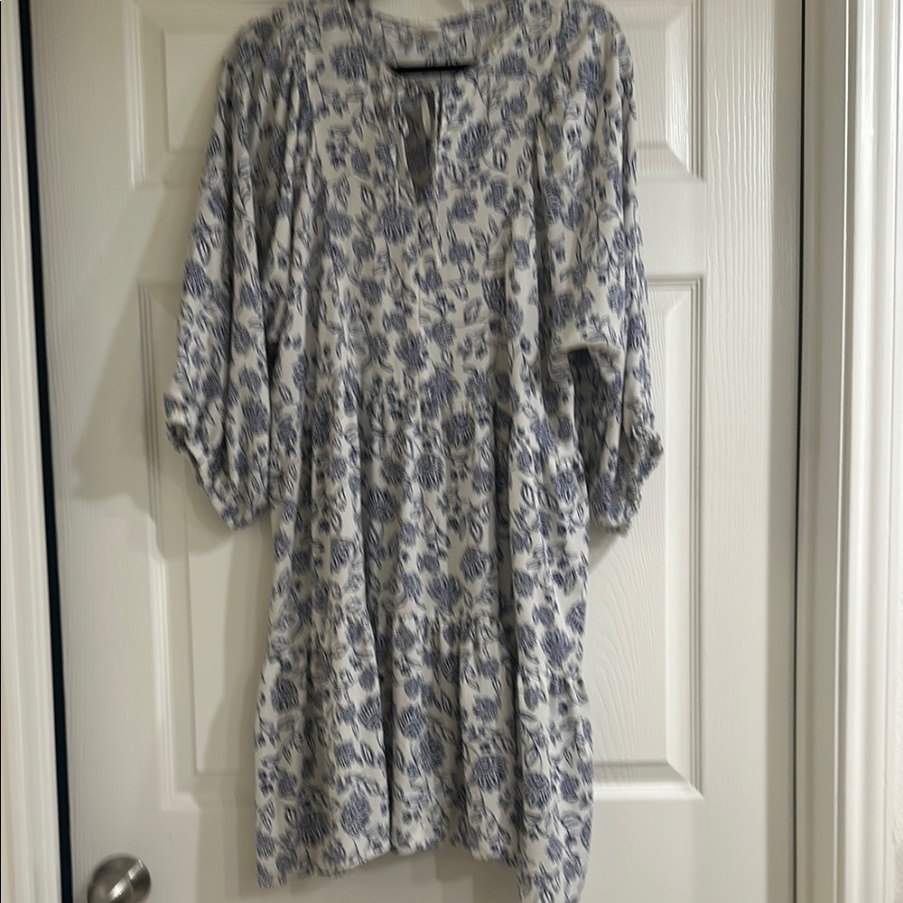Melrose and Market Blue Floral Dress